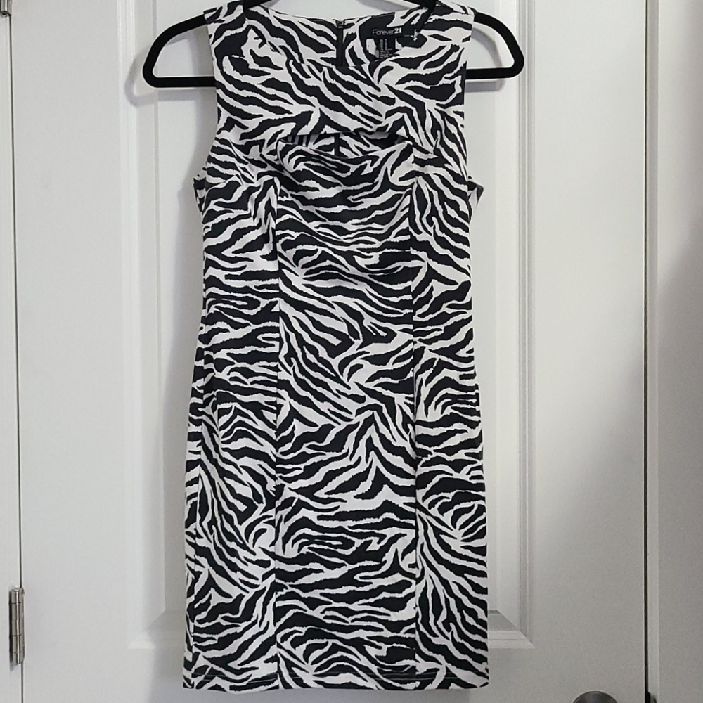 F21 Zebra Bodycon Dress
